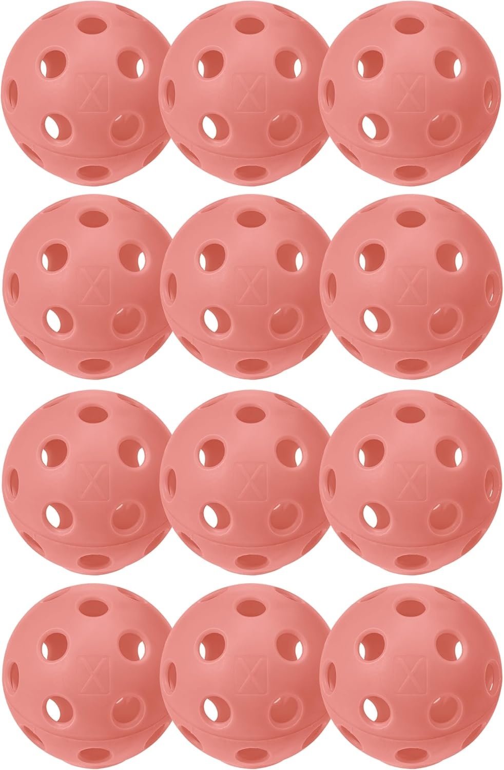 image:imageFranklin Sports X26 Indoor Pickleballs  3 Pack 12 Pack amp 100 Pack Bulk  USAPA Approved Tournament Pickleballs  Multiple ColorsPeach