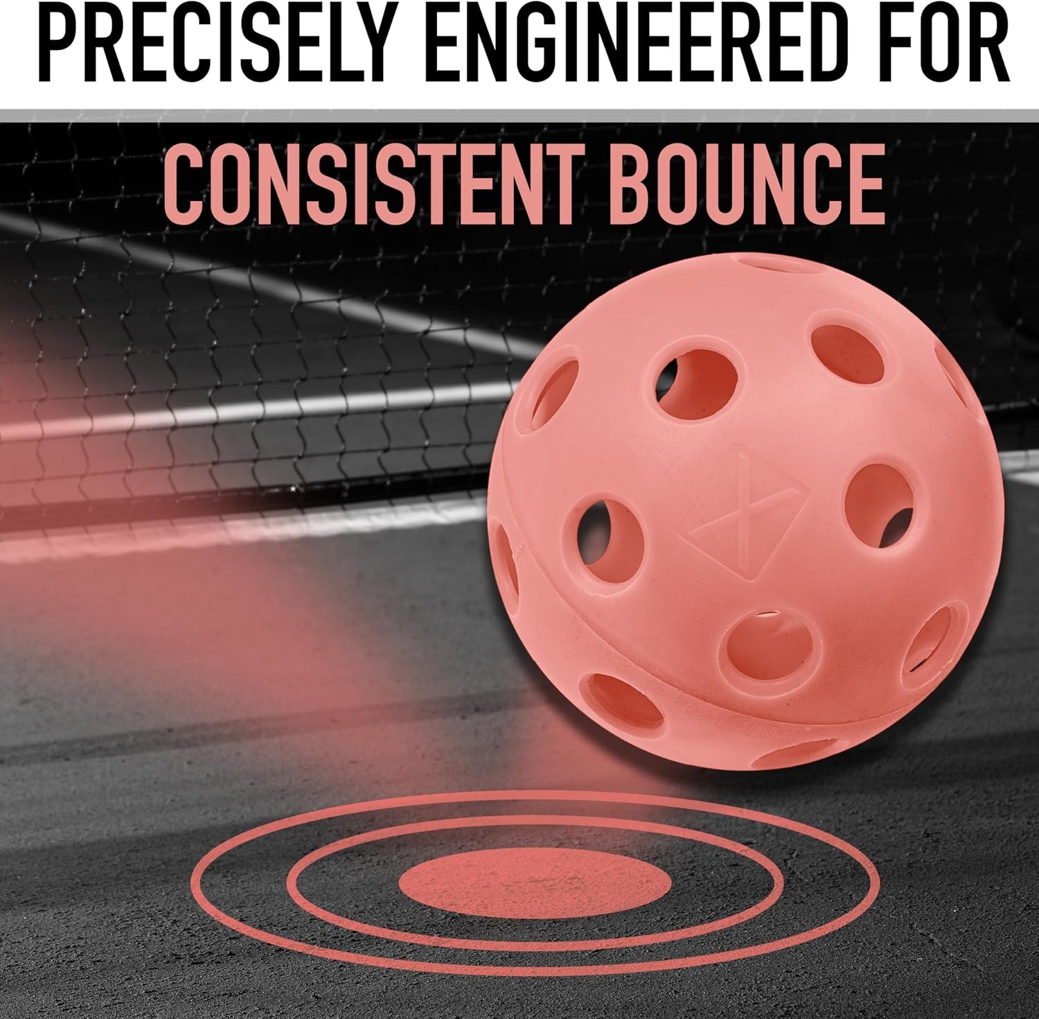 image:imageFranklin Sports X26 Indoor Pickleballs  3 Pack 12 Pack amp 100 Pack Bulk  USAPA Approved Tournament Pickleballs  Multiple ColorsPeach