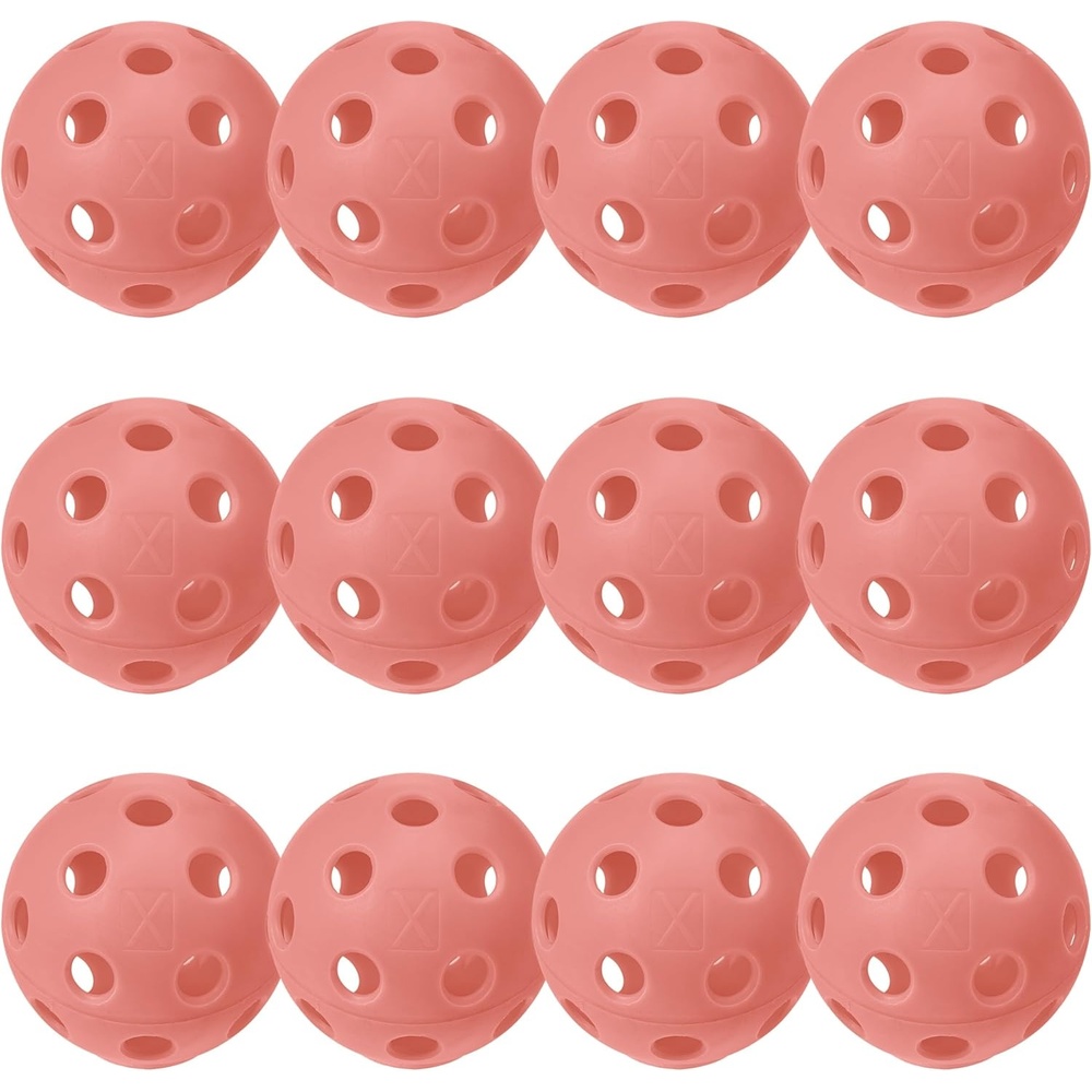 image:imageFranklin Sports X26 Indoor Pickleballs  3 Pack 12 Pack amp 100 Pack Bulk  USAPA Approved Tournament Pickleballs  Multiple ColorsPeach