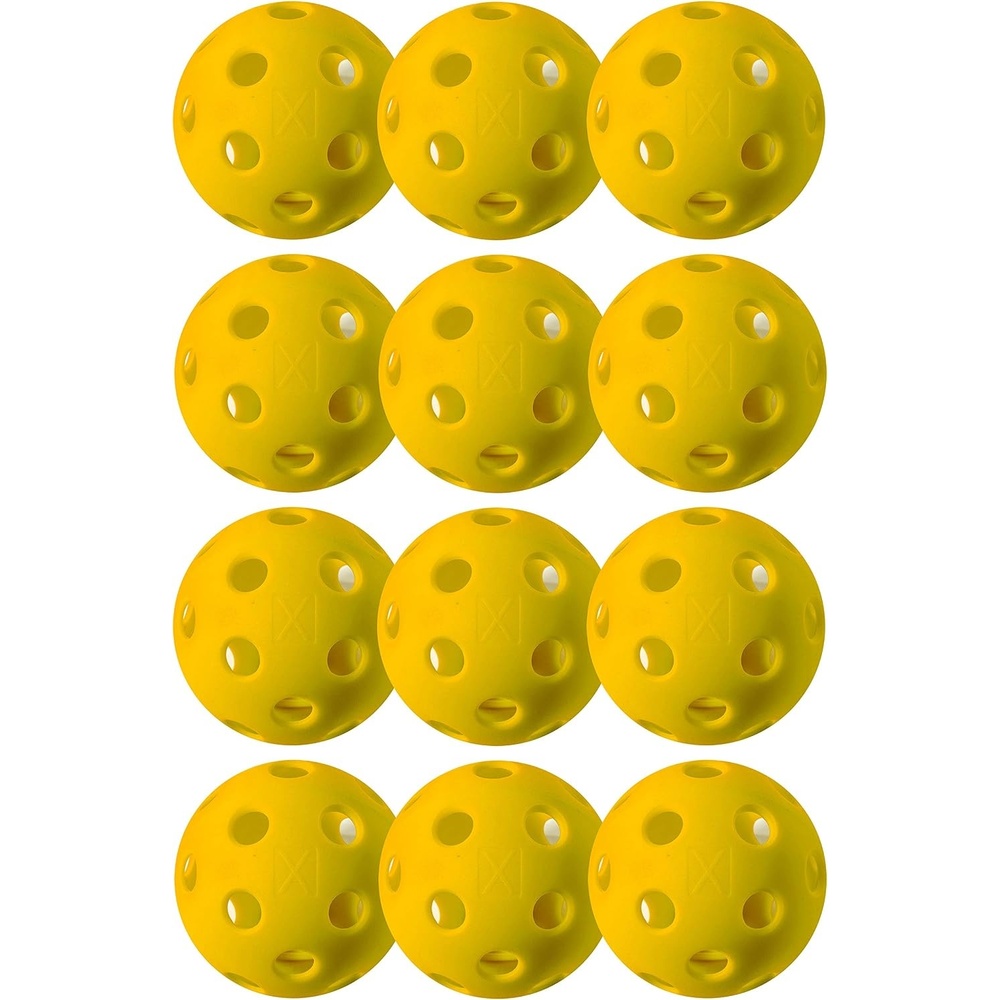 image:imageFranklin Sports X26 Indoor Pickleballs  3 Pack 12 Pack amp 100 Pack Bulk  USAPA Approved Tournament Pickleballs  Multiple ColorsYellow