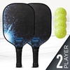 image:imageFranklin Pickleball 2 Player Carbon Fiber Paddle and X40 Pickleball Set  2 Carbon Fiber Paddles  4 X40 Balls  USA Pickleball ApprovedOne Size