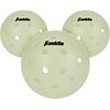 image:imageFranklin Sports Glow in The Dark Outdoor Pickleballs  Light Up Pickleball Balls for Nighttime Pickleball  Glow in The Dark Green Pickleball Balls  Charge in Indoor Light  SunlightGlow in the dark