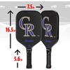 image:imageFranklin Sports MLB Team Pickleball Paddles  Official MLB Baseball Team Logo  Colors Pickleball Paddles  Signature Series 13MM Pickleball Paddle with MaxGrit  USA Pickleball USAPA ApprovedColorado Rockies