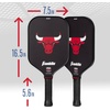 image:imageFranklin Sports NBA Team Pickleball Paddles  Official NBA Basketball Team Logo Pickleball Paddles  Signature Series 13MM Pickleball Paddle with MaxGrit  USA Pickleball USAPA ApprovedChicago Bulls