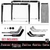 image:imageFranklin Sports NHL Kids Mini Hockey Goal Set  2 Mini  Knee Hockey Goals 4 Youth Sticks 2 Goalie Sticks  4 Foam Balls  Knee  Mini Hockey SetBlack