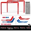 image:imageFranklin Sports NHL Kids Mini Hockey Goal Set  2 Mini  Knee Hockey Goals 4 Youth Sticks 2 Goalie Sticks  4 Foam Balls  Knee  Mini Hockey SetRed