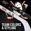 image:imageFranklin Sports NHL Mini Hockey Stick Set  NHL Team Knee Hockey Stick and Ball Set  Two Player Stick Set  Great Toy for KidsAnaheim Ducks