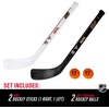 image:imageFranklin Sports NHL Mini Hockey Stick Set  NHL Team Knee Hockey Stick and Ball Set  Two Player Stick Set  Great Toy for KidsAnaheim Ducks