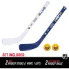 image:imageFranklin Sports NHL Mini Hockey Stick Set  NHL Team Knee Hockey Stick and Ball Set  Two Player Stick Set  Great Toy for KidsBuffalo Sabres