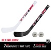 image:imageFranklin Sports NHL Mini Hockey Stick Set  NHL Team Knee Hockey Stick and Ball Set  Two Player Stick Set  Great Toy for KidsCarolina Hurricanes