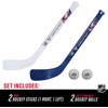 image:imageFranklin Sports NHL Mini Hockey Stick Set  NHL Team Knee Hockey Stick and Ball Set  Two Player Stick Set  Great Toy for KidsColumbus Blue Jackets