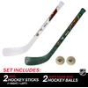 image:imageFranklin Sports NHL Mini Hockey Stick Set  NHL Team Knee Hockey Stick and Ball Set  Two Player Stick Set  Great Toy for KidsMinnesota Wild