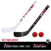 image:imageFranklin Sports NHL Mini Hockey Stick Set  NHL Team Knee Hockey Stick and Ball Set  Two Player Stick Set  Great Toy for KidsNew Jersey Devils