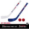 image:imageFranklin Sports NHL Mini Hockey Stick Set  NHL Team Knee Hockey Stick and Ball Set  Two Player Stick Set  Great Toy for KidsNew York Rangers