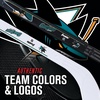 image:imageFranklin Sports NHL Mini Hockey Stick Set  NHL Team Knee Hockey Stick and Ball Set  Two Player Stick Set  Great Toy for KidsSan Jose Sharks