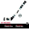 image:imageFranklin Sports NHL Team Mini Soft Hockey Stick Set  NHL Team Soft Foam Mini Hockey Stick and Ball  Great Toy for KidsSan Jose Sharks