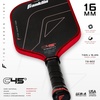 image:imageFranklin Sports PRO Pickleball Paddles  C45 Carbon Fiber Series  Official USAP  UPA Approved  Pro Player DesignDynasty Electric Red
