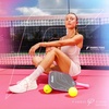 image:imageFranklin Sports PRO Pickleball Paddles  C45 Carbon Fiber Series  Official USAP  UPA Approved  Pro Player DesignParris Todd  Hot PinkSurf Blue