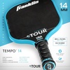 image:imageFranklin Sports Pro Pickleball Paddles  FS Tour Series Raw Carbon Fiber T700  USA Pickleball Approved  Unibody Epoxy Resin Injected Edge  Dynasty  Tempo  14mm16mm Core  Gray Blue  PinkBlue