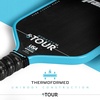 image:imageFranklin Sports Pro Pickleball Paddles  FS Tour Series Raw Carbon Fiber T700  USA Pickleball Approved  Unibody Epoxy Resin Injected Edge  Dynasty  Tempo  14mm16mm Core  Gray Blue  PinkBlue