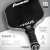 image:imageFranklin Sports Pro Pickleball Paddles  FS Tour Series Raw Carbon Fiber T700  USA Pickleball Approved  Unibody Epoxy Resin Injected Edge  Dynasty  Tempo  14mm16mm Core  Gray Blue  PinkGray