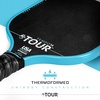 image:imageFranklin Sports Pro Pickleball Paddles  FS Tour Series Raw Carbon Fiber T700  USA Pickleball Approved  Unibody Epoxy Resin Injected Edge  Dynasty  Tempo  14mm16mm Core  Gray Blue  PinkBlue