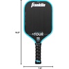 image:imageFranklin Sports Pro Pickleball Paddles  FS Tour Series Raw Carbon Fiber T700  USA Pickleball Approved  Unibody Epoxy Resin Injected Edge  Dynasty  Tempo  14mm16mm Core  Gray Blue  PinkBlue