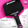 image:imageFranklin Sports Pro Pickleball Paddles  FS Tour Series Raw Carbon Fiber T700  USA Pickleball Approved  Unibody Epoxy Resin Injected Edge  Dynasty  Tempo  14mm16mm Core  Gray Blue  PinkPink