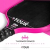 image:imageFranklin Sports Pro Pickleball Paddles  FS Tour Series Raw Carbon Fiber T700  USA Pickleball Approved  Unibody Epoxy Resin Injected Edge  Dynasty  Tempo  14mm16mm Core  Gray Blue  PinkPink