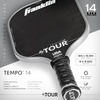 image:imageFranklin Sports Pro Pickleball Paddles  FS Tour Series Raw Carbon Fiber T700  USA Pickleball Approved  Unibody Epoxy Resin Injected Edge  Dynasty  Tempo  14mm16mm Core  Gray Blue  PinkGray
