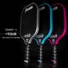 image:imageFranklin Sports Pro Pickleball Paddles  FS Tour Series Raw Carbon Fiber T700  USA Pickleball Approved  Unibody Epoxy Resin Injected Edge  Dynasty  Tempo  14mm16mm Core  Gray Blue  PinkBlue