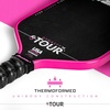 image:imageFranklin Sports Pro Pickleball Paddles  FS Tour Series Raw Carbon Fiber T700  USA Pickleball Approved  Unibody Epoxy Resin Injected Edge  Dynasty  Tempo  14mm16mm Core  Gray Blue  PinkPink