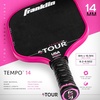 image:imageFranklin Sports Pro Pickleball Paddles  FS Tour Series Raw Carbon Fiber T700  USA Pickleball Approved  Unibody Epoxy Resin Injected Edge  Dynasty  Tempo  14mm16mm Core  Gray Blue  PinkPink