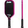 image:imageFranklin Sports Pro Pickleball Paddles  FS Tour Series Raw Carbon Fiber T700  USA Pickleball Approved  Unibody Epoxy Resin Injected Edge  Dynasty  Tempo  14mm16mm Core  Gray Blue  PinkPink