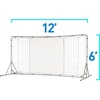 image:imageFranklin Sports Soccer Rebounder  Tournament Steel Rebounding Net  Perfect for Backyard Practice and Training  12 x 6 amp 6 x 412 x 6  Silver