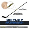 image:imageFranklin Sports Street Hockey Sticks  Ambush Junior Street Hockey Stick  Wood and Fiberglass Shaft  ABS Blade  One Piece Stick  46 52 58BlackYellow  Power