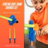 image:imageNERF Fencing Duel Swords Set  Kids Retractable Fencing Swords  Integrated Knockdown Targets  Glow in The Dark Light Up for Play Duels  2 Player Game for Kids
