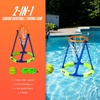 image:imageNERF Floating Pool Basketball Hoop  Football Target Net Set  Water Basketball  2 Water Footballs Included  Floating Hoop  Target Goal for InPool  Poolside Play  Sports Toys for Kids