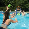 image:imageNERF Floating Pool Basketball Hoop  Football Target Net Set  Water Basketball  2 Water Footballs Included  Floating Hoop  Target Goal for InPool  Poolside Play  Sports Toys for Kids