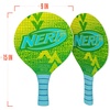 image:imageNERF Paddleball Set  Fun Paddleball Beach Game for Adults  Kids  Fun Outdoor Pool  Beach Water Sports Game  Includes 2 Wooden Paddles  1 NERF Paddle Ball  Complete Set