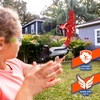 image:imageNERF Rip Rocket Kids Toy Bow  Arrow Set  Rip Rocket Blaster Soft Foam Bow  Arrow Set  Indoor  Outdoor Play  Plastic Bow and 4 Foam Tip Arrows  Air Powered