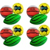 image:imageNerf Mini Foam Sports Ball Set  Foam Football Soccer Ball  Basketball Soft Sports Toy for KidsGreenOrangeYellow