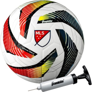 image:imageFranklin Sports MLS Tornado Soccer Ball  Soft Cover  Official Size and Weight Soccer Ball  Air Pump IncludedSize 5  Ages 13  Over