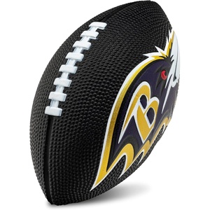 image:imageFranklin Sports NFL Football  Kids Foam Football  Soft Junior Size 85 Ball with 3D Logos  Perfect for Gameday  TailgatesBaltimore Ravens