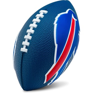 image:imageFranklin Sports NFL Football  Kids Foam Football  Soft Junior Size 85 Ball with 3D Logos  Perfect for Gameday  TailgatesBuffalo Bills