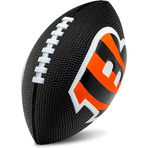 image:imageFranklin Sports NFL Football  Kids Foam Football  Soft Junior Size 85 Ball with 3D Logos  Perfect for Gameday  TailgatesCincinnati Bengals