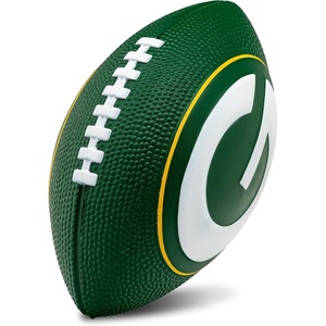 image:imageFranklin Sports NFL Football  Kids Foam Football  Soft Junior Size 85 Ball with 3D Logos  Perfect for Gameday  TailgatesGreen Bay Packers