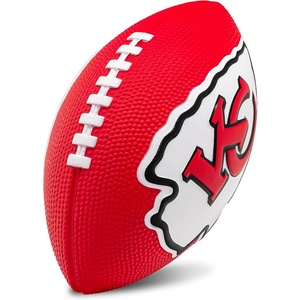 image:imageFranklin Sports NFL Football  Kids Foam Football  Soft Junior Size 85 Ball with 3D Logos  Perfect for Gameday  TailgatesKansas City Chiefs