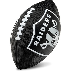 image:imageFranklin Sports NFL Football  Kids Foam Football  Soft Junior Size 85 Ball with 3D Logos  Perfect for Gameday  TailgatesLas Vegas Raiders