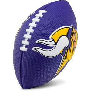 image:imageFranklin Sports NFL Football  Kids Foam Football  Soft Junior Size 85 Ball with 3D Logos  Perfect for Gameday  TailgatesMinnesota Vikings